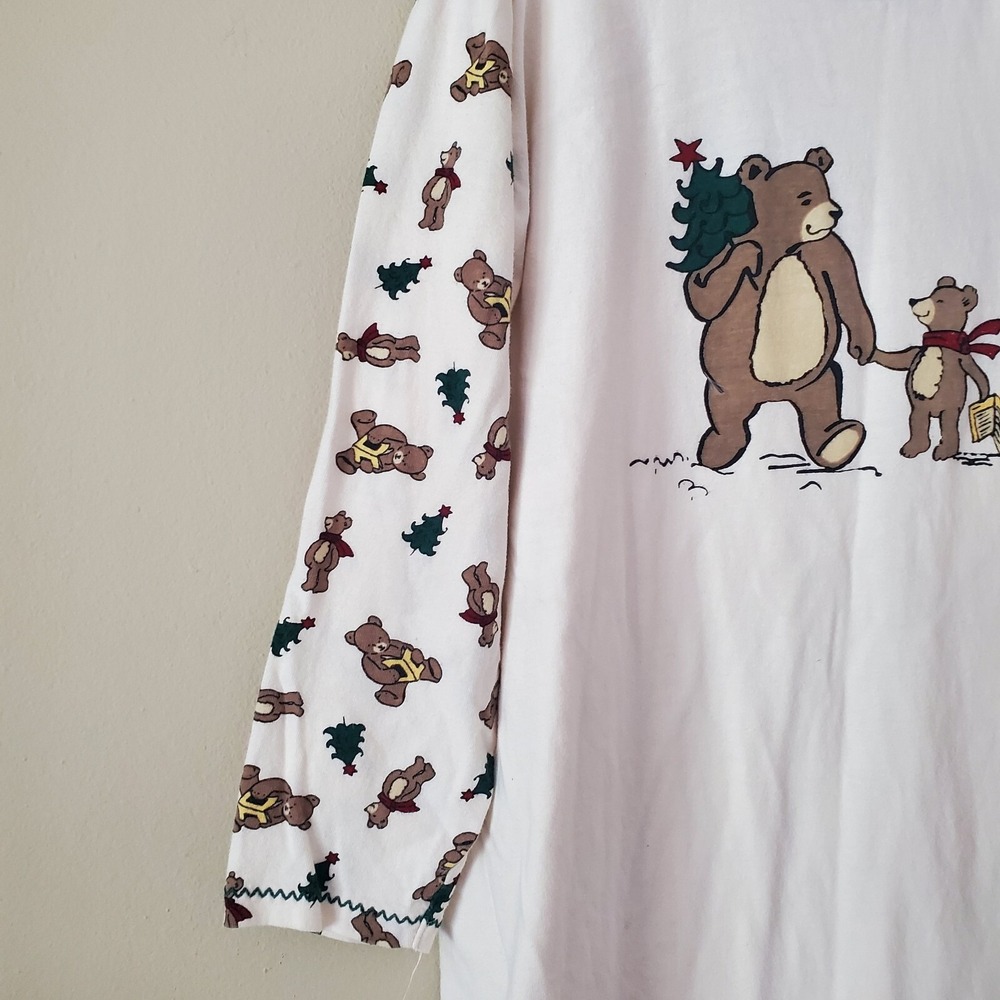 Vintage Basic Editions Intimate Women's Shirt Pajama Size Large Mama Bear - Picture 4 of 11